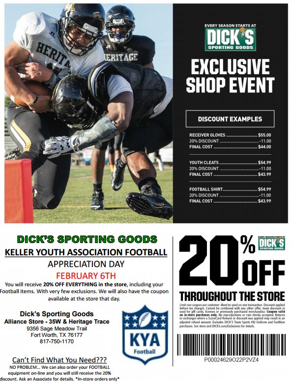 Dicks KYA Football Appreciation Day